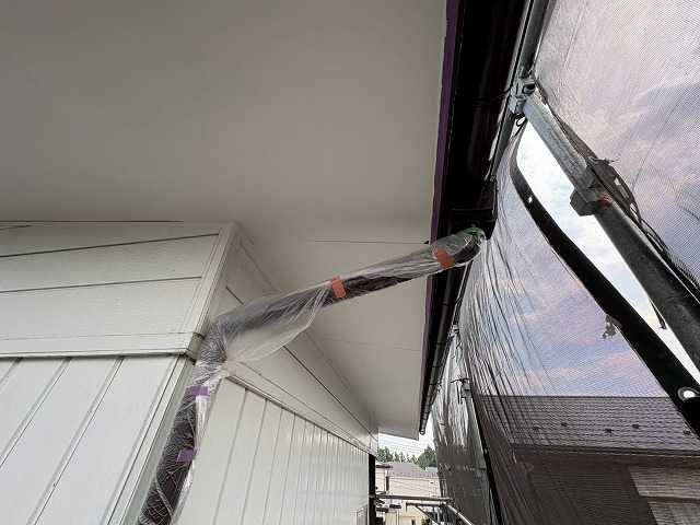 軒先まわりの養生